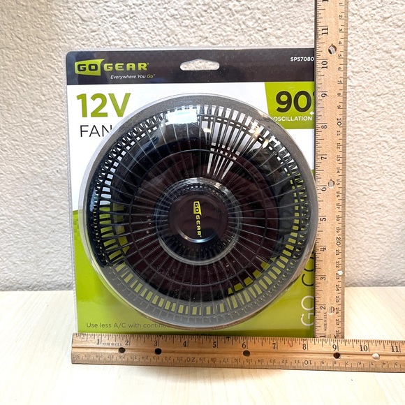 Car/Truck/RV Fan. 7-8 inch wide GO Gear FAN Portable Clip On 12volt plug. NWT - Picture 2 of 7